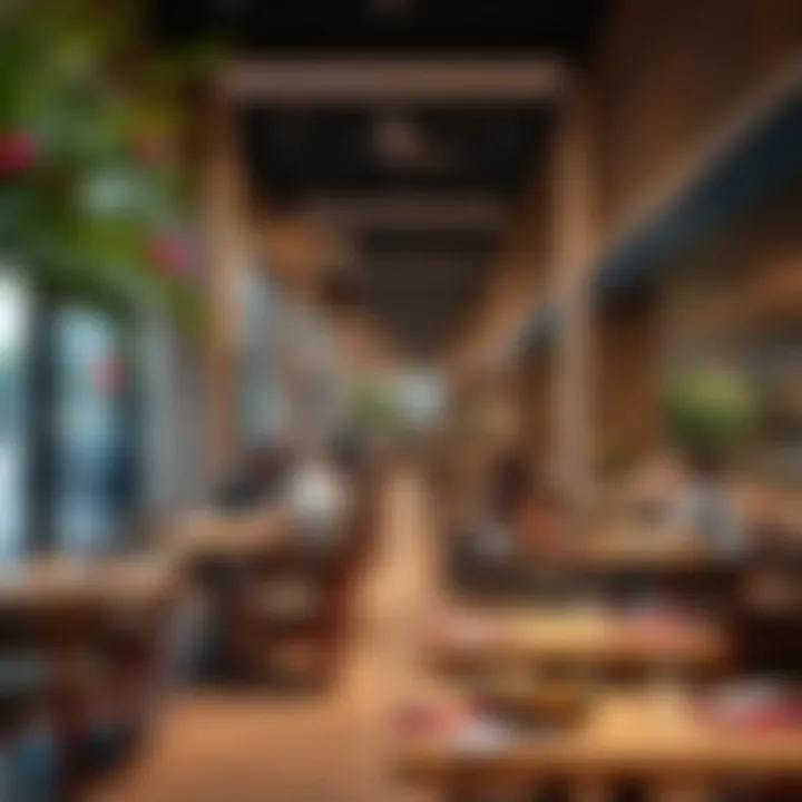An inviting dining area with a variety of culinary offerings at Al Khawaneej Walk