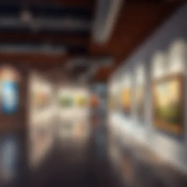 Gallery showcasing contemporary art in Al Serkal