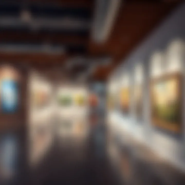 Gallery showcasing contemporary art in Al Serkal