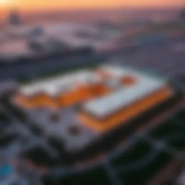 Aerial view of a landmark project developed by Aldar Properties in Dubai