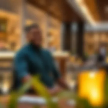 Customer enjoying amenities at Escobar Dubai