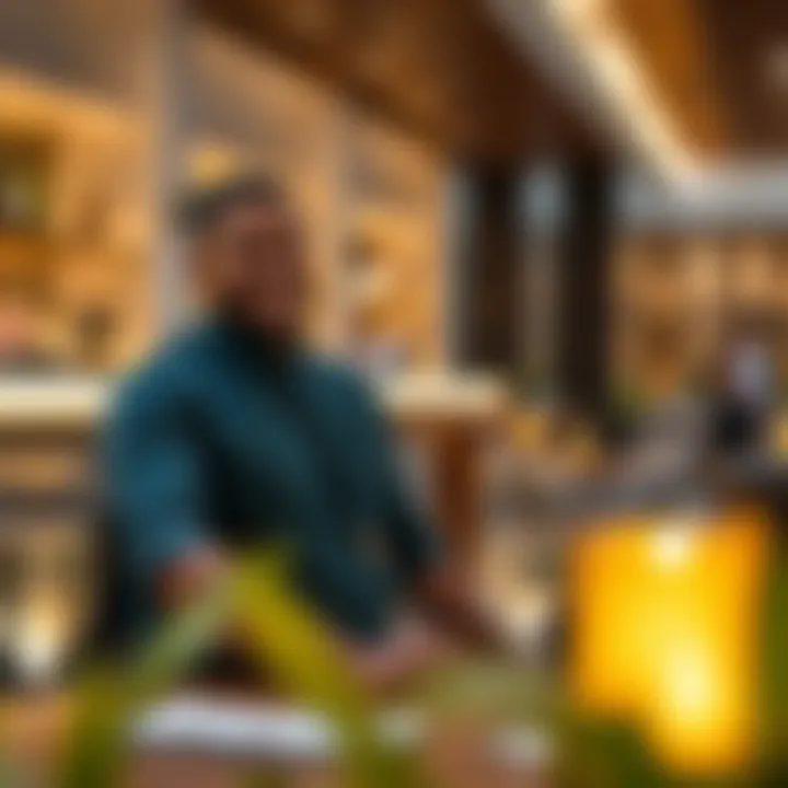 Customer enjoying amenities at Escobar Dubai