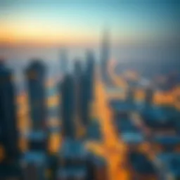 Panoramic view of Dubai skyline showcasing luxury apartments