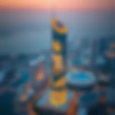 Prime Location of Ayedh Tower in Dubai Aerial view of Ayedh Tower's prime location in Dubai