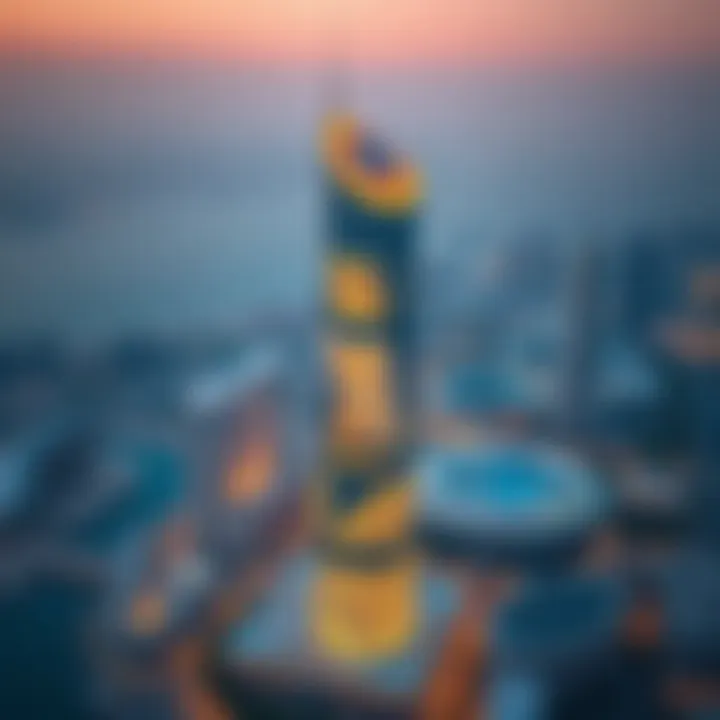 Prime Location of Ayedh Tower in Dubai Aerial view of Ayedh Tower's prime location in Dubai