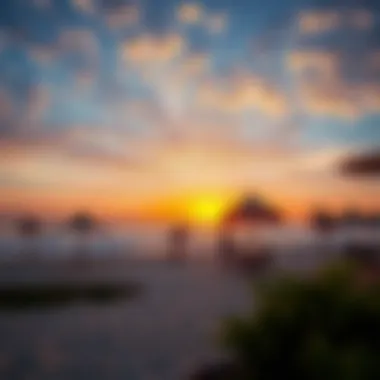 Breathtaking view of Bateen Beach at sunset