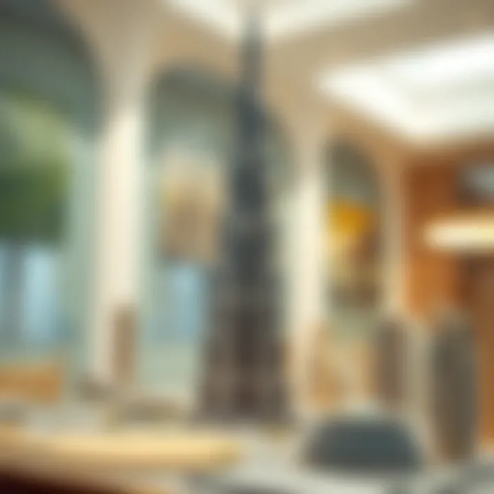Architectural model of Burj Khalifa