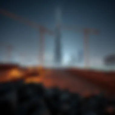 Foundation work at Burj Khalifa site