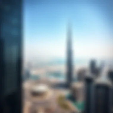 Panoramic view of Business Bay area showcasing the tower