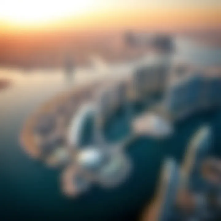 Aerial view of Capital Bay showcasing its modern architecture