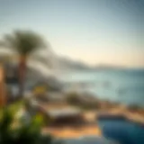 A picturesque view of Chalet Mamzar Beach showcasing the stunning coastal landscape