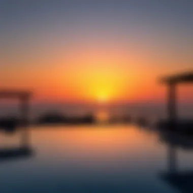 Serene Sunset at Chalet Mamzar Beach A tranquil sunset over the waters of Chalet Mamzar Beach, reflecting its serene ambiance