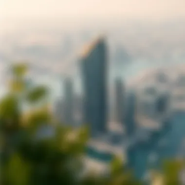 Map highlighting the strategic location of Citadel Tower in Dubai