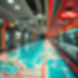 Detailed layout of the Dubai Metro Red Line