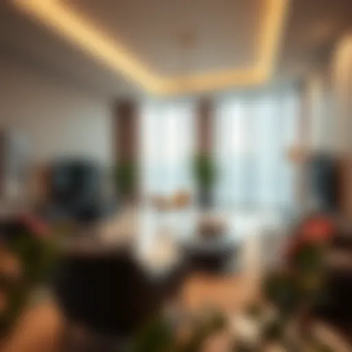 Modern flat living room interior