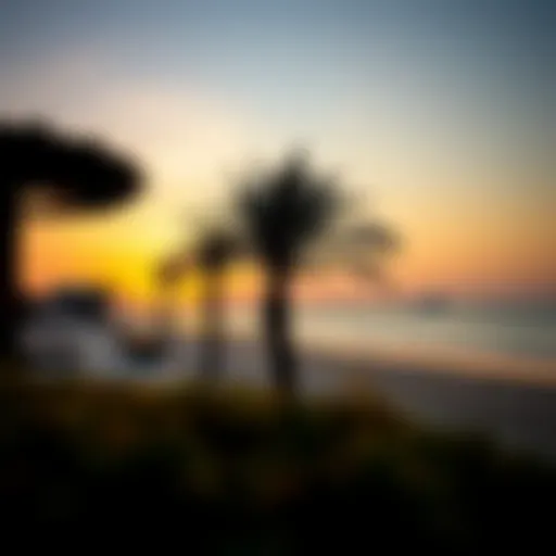 Serene view of Al Bateen Beach at sunset