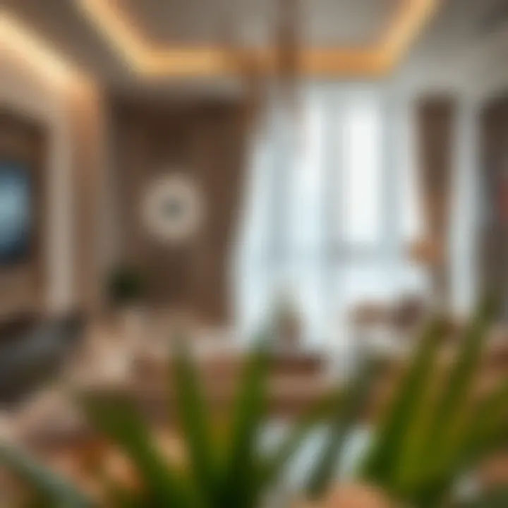 Luxurious interiors of a residential unit in Dar Al-Musayef