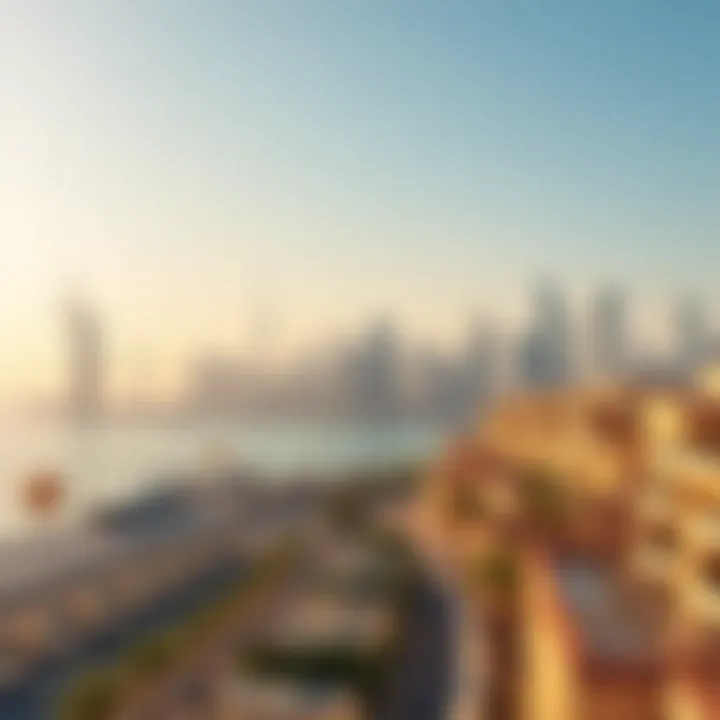 Dubai Skyline with Holiday Homes Dubai skyline with holiday homes