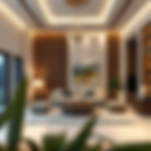 Luxurious holiday home interior in Dubai