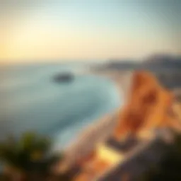 A panoramic view of Fujairah coastline showcasing its natural beauty