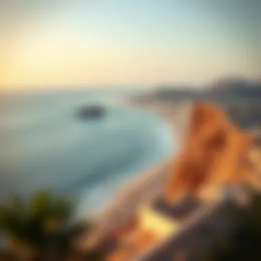 A panoramic view of Fujairah coastline showcasing its natural beauty