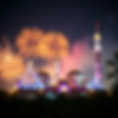 Eid fireworks lighting up the night sky