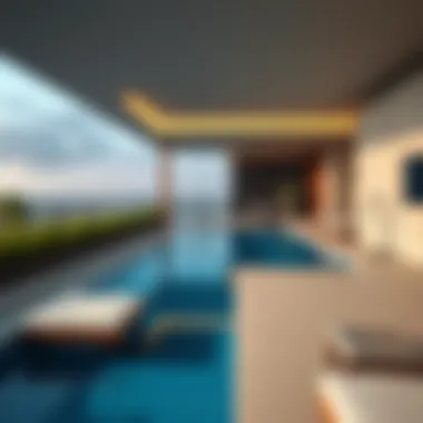 Amenities at Ellington Upper House including a stylish pool and relaxation area