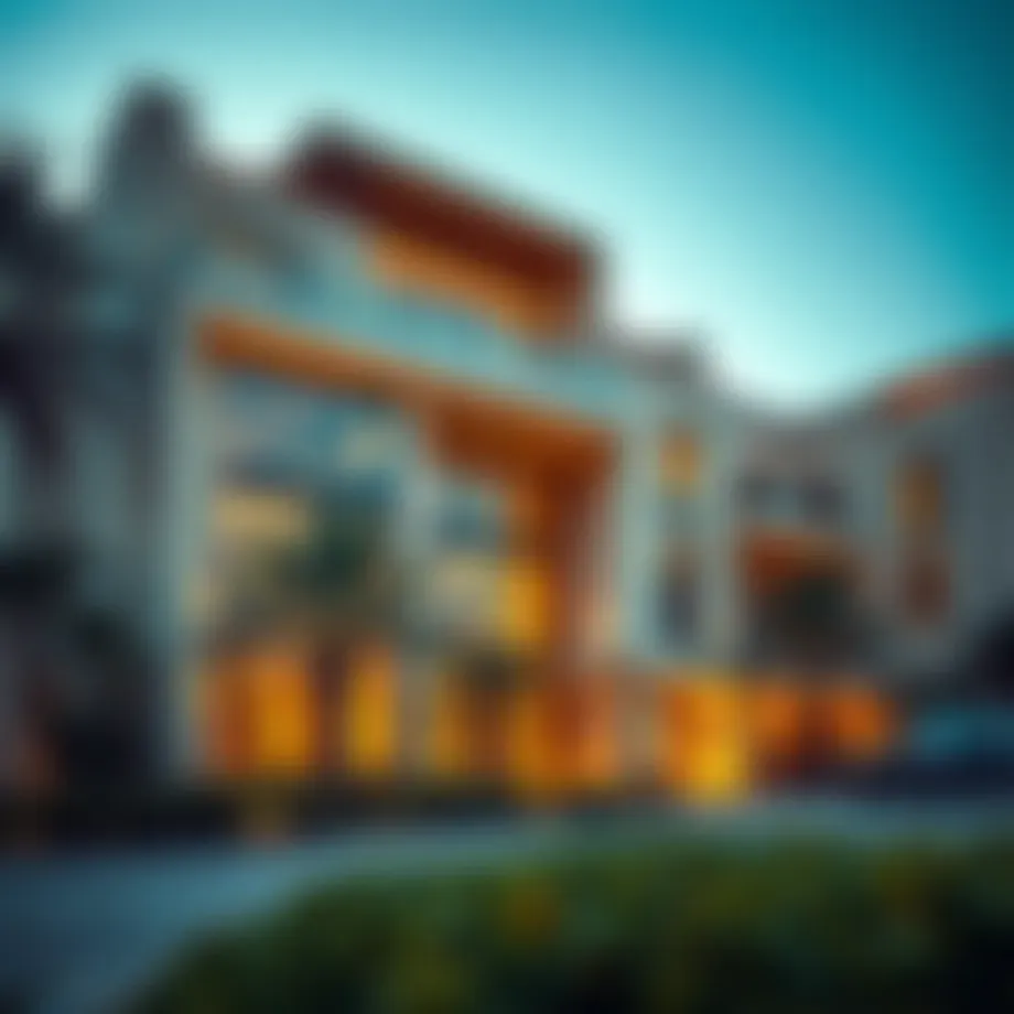Exterior view of النخيل مول showcasing its modern architecture