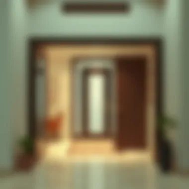 Welcoming entrance to a studio flat illustrating affordability