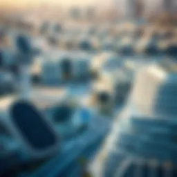 Aerial view of Al Barsha showcasing modern architecture