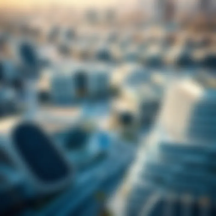 Aerial view of Al Barsha showcasing modern architecture