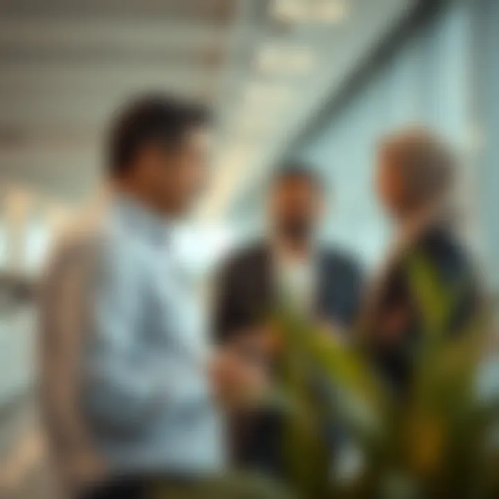 Collaboration in Al Hamriyah Free Zone Business professionals engaging in discussions within the free zone