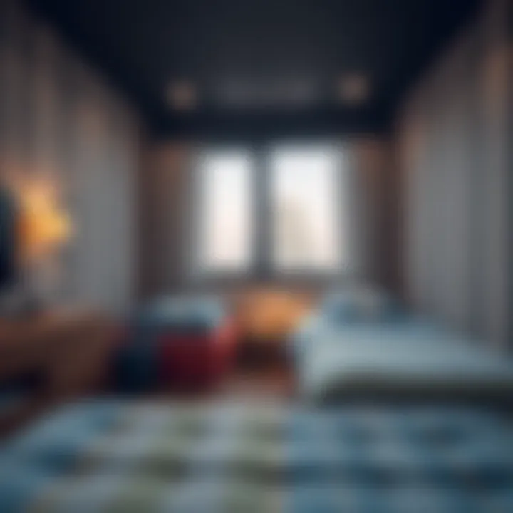 Interior of a shared bed space in Al Furjan demonstrating functionality
