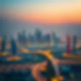 Panoramic view of Dubai's skyline featuring Belresheed real estate developments