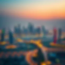 Panoramic view of Dubai's skyline featuring Belresheed real estate developments