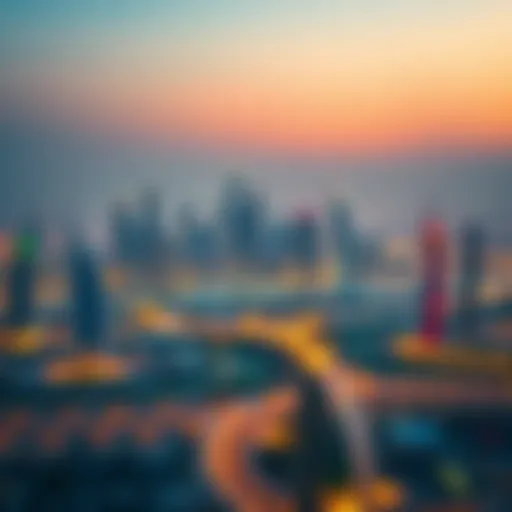 Panoramic view of Dubai's skyline featuring Belresheed real estate developments