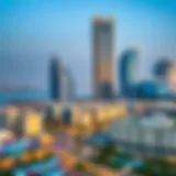 A panoramic view of Deira showcasing modern business centers