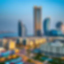 A panoramic view of Deira showcasing modern business centers