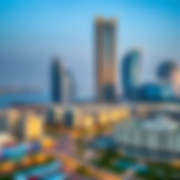 Panoramic View of Deira's Business Landscape A panoramic view of Deira showcasing modern business centers