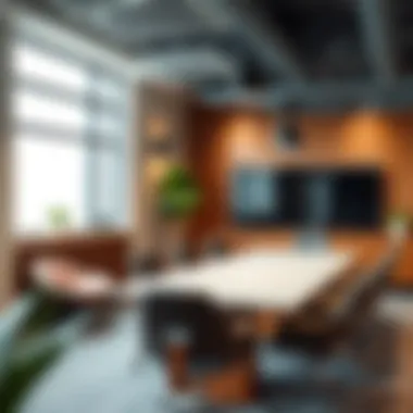 Equipped Meeting Room in Coworking Facility A well-equipped meeting room in a coworking facility