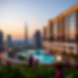 Stunning architectural design of Damac Heights against the Dubai skyline