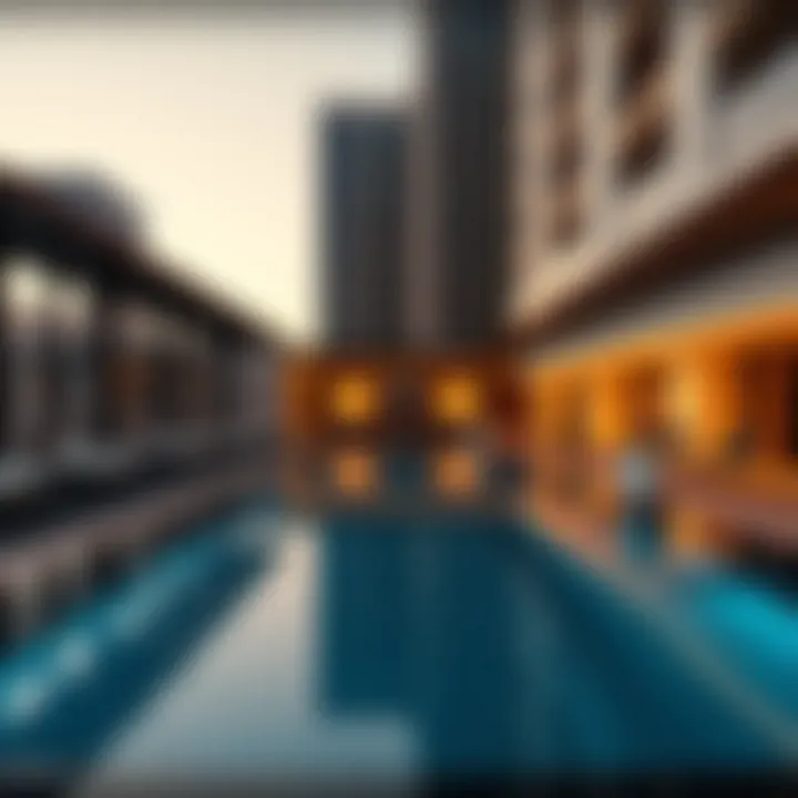 Luxurious amenities available at Damac Prive including pool and gym