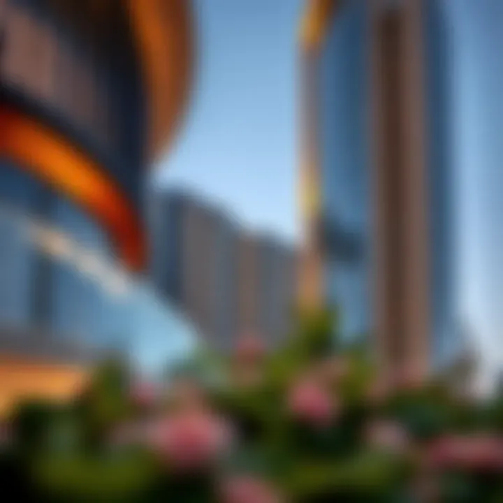 Modern architectural design elements of District One MBR City