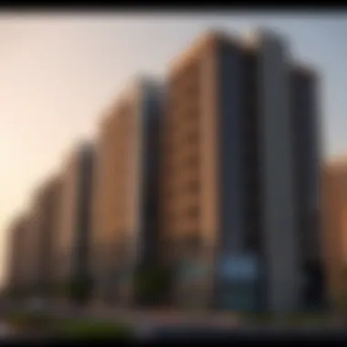 Modern residential buildings in دريم لاند development