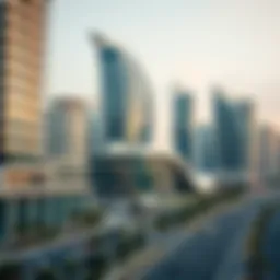 A stunning view of Dubai Boulevard showcasing modern architecture
