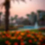 Luxurious view of Emirates Park Resort showcasing vibrant gardens