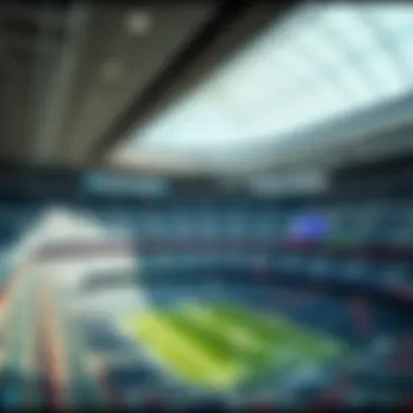 Interior layout of Etihad Arena highlighting seating arrangements