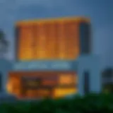 Exterior view of First Central Hotel showcasing modern architecture