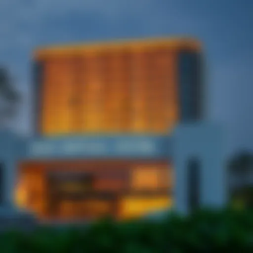 Exterior view of First Central Hotel showcasing modern architecture