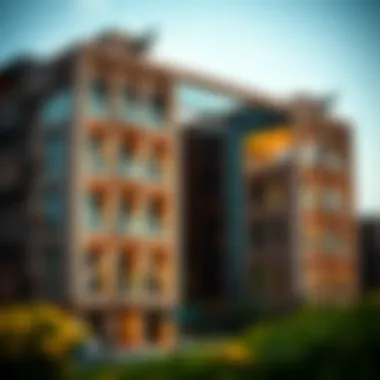 Architectural details of the Global Village Box structure